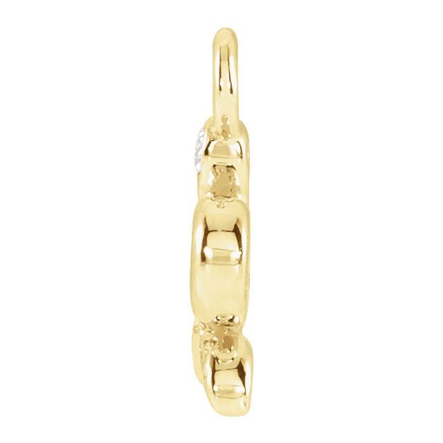 Petite Pavé® .02 CTW Natural Diamond Snake Dangle
