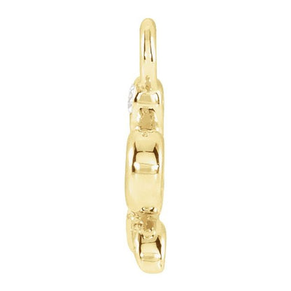 Petite Pavé® .02 CTW Natural Diamond Snake Dangle