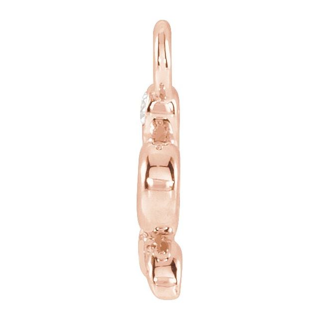 Petite Pavé® .02 CTW Natural Diamond Snake Dangle