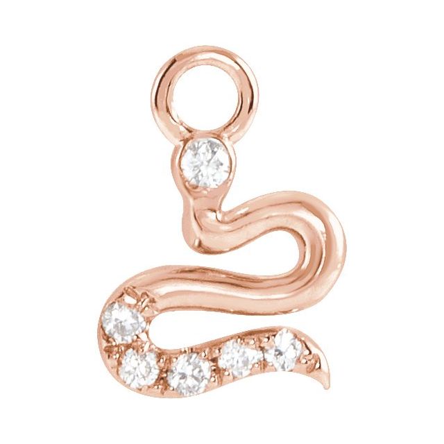 Petite Pavé® .02 CTW Natural Diamond Snake Dangle
