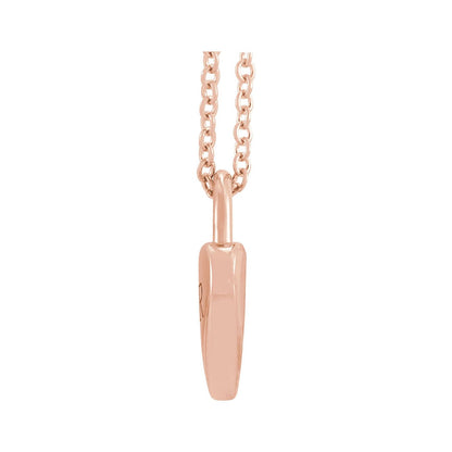 Engravable Heart Lock 16-18" Necklace