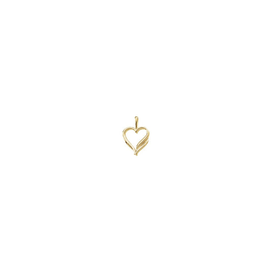10K Yellow Gold Heart Pendant