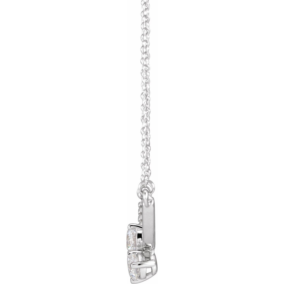 5/8 CTW Lab-Grown Diamond Two-Stone 18" Necklace