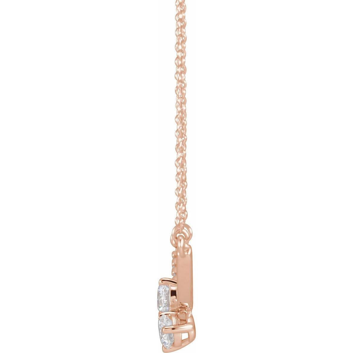 5/8 CTW Lab-Grown Diamond Two-Stone 18" Necklace
