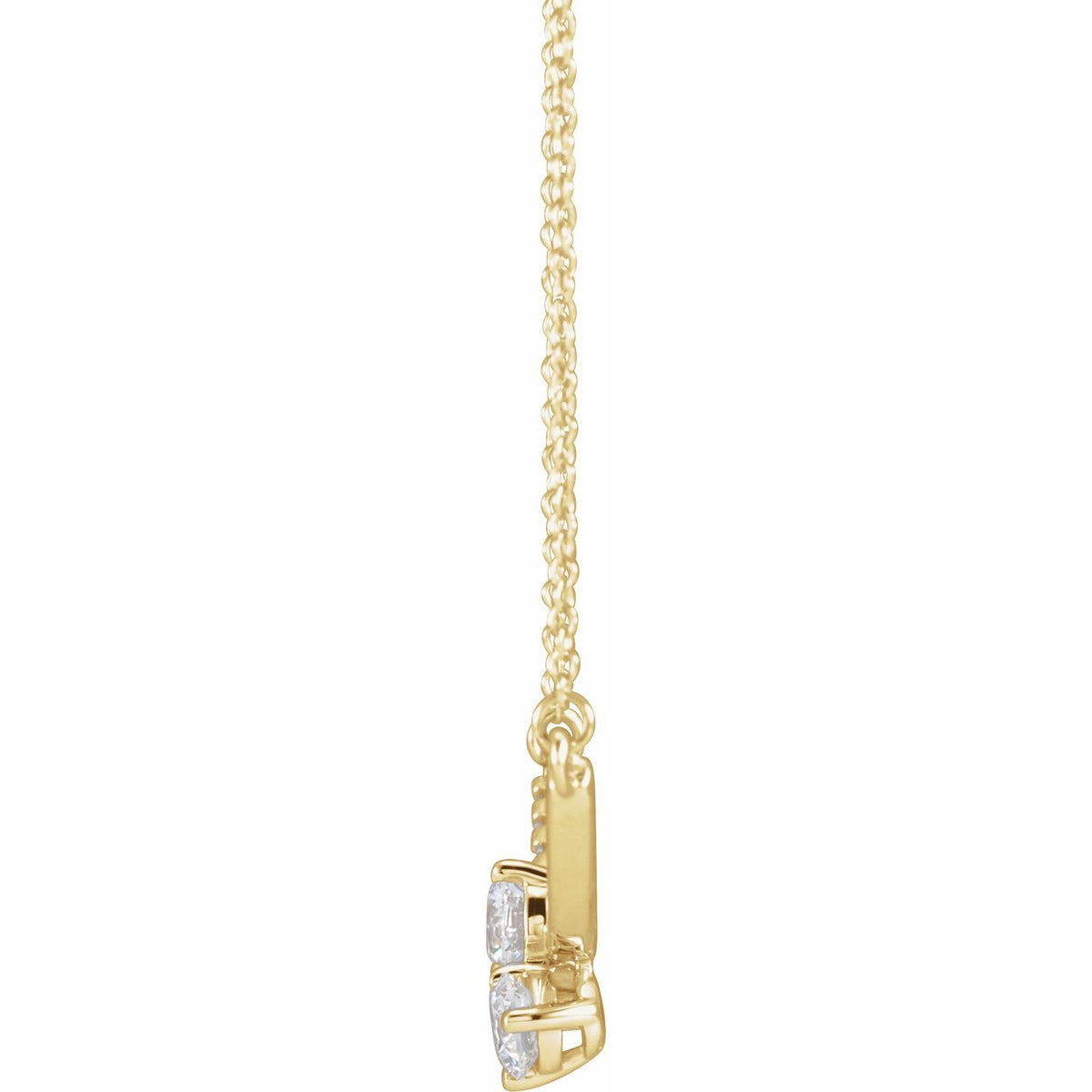 5/8 CTW Lab-Grown Diamond Two-Stone 18" Necklace