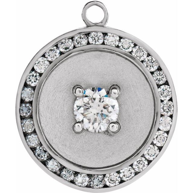 1/2 CTW Natural Diamond Halo-Style Dangle