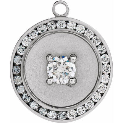 1/2 CTW Natural Diamond Halo-Style Dangle