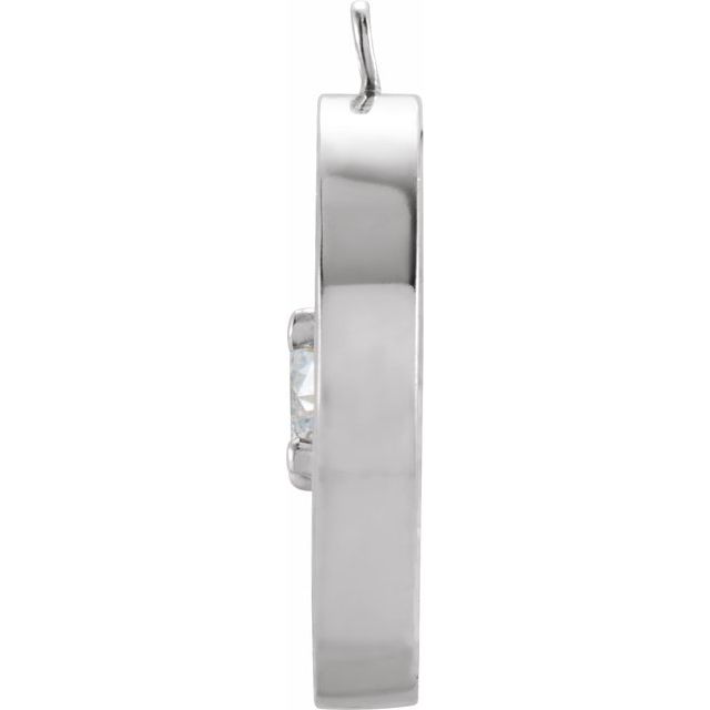 1/2 CTW Natural Diamond Halo-Style Dangle