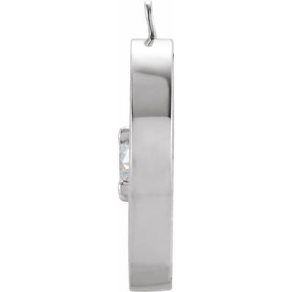 1/2 CTW Natural Diamond Halo-Style Dangle