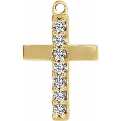 1/10 CTW Diamond Cross Dangle