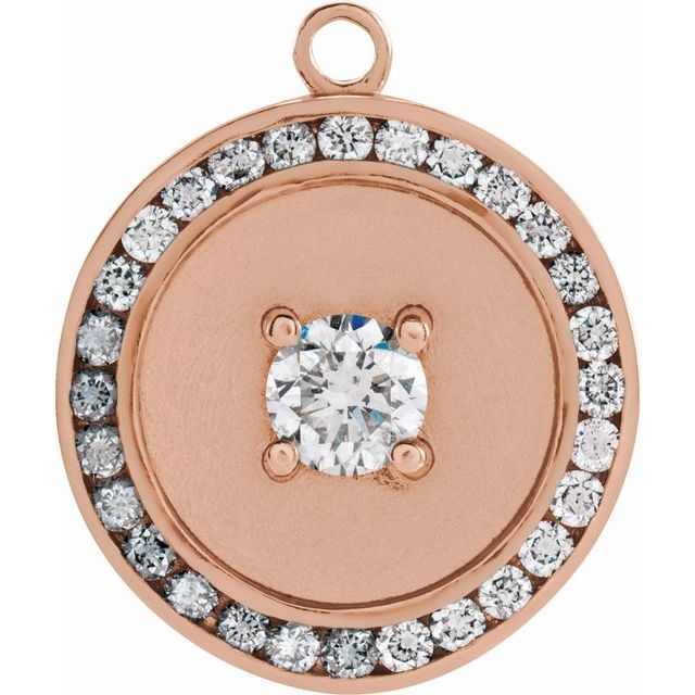 1/2 CTW Natural Diamond Halo-Style Dangle