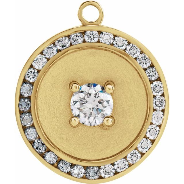 1/2 CTW Natural Diamond Halo-Style Dangle
