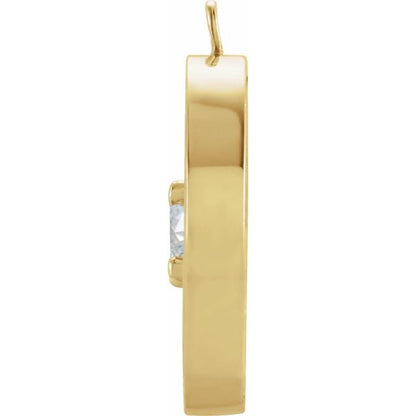 1/2 CTW Natural Diamond Halo-Style Dangle