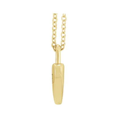 Engravable Heart Lock 16-18" Necklace