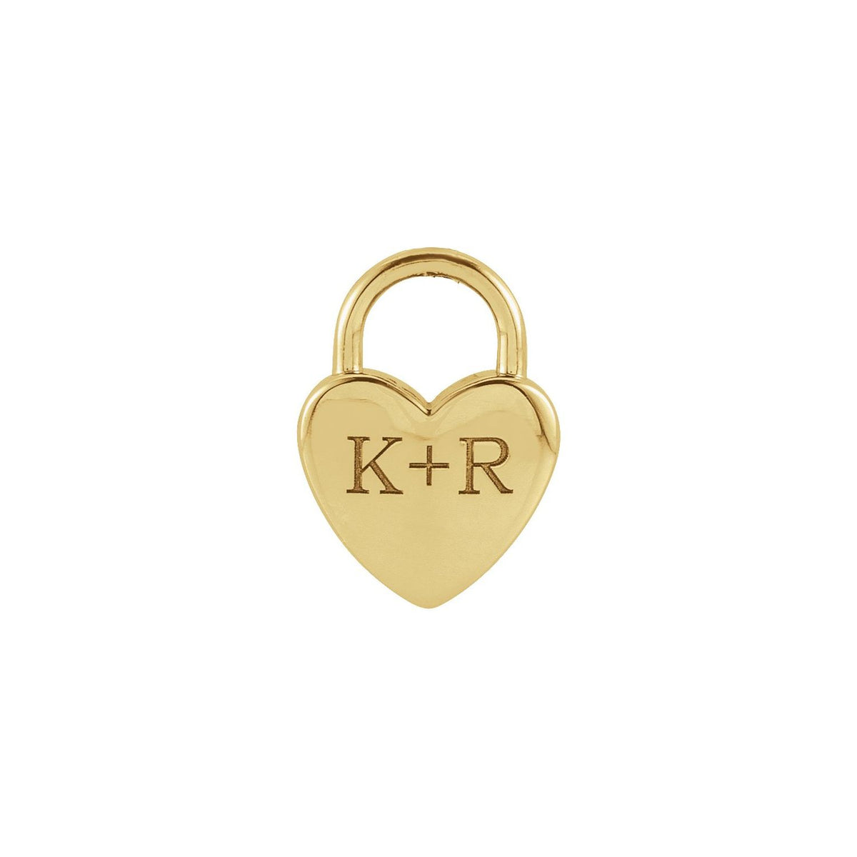 Engravable Heart Lock Pendant