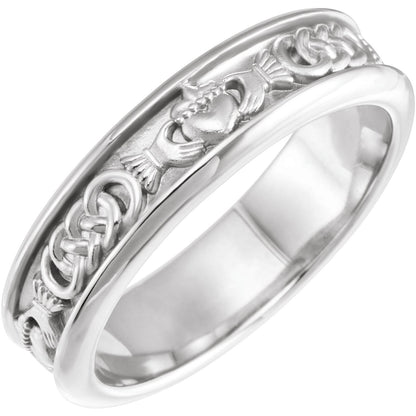 Claddagh Comfort-Fit Flat Band