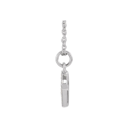 .045 CTW Natural Diamond Petite Initial 16-18" Necklace