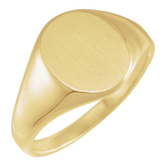 14.6x12. Oval Signet Ring