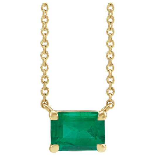 Lab-Grown Emerald 18" Necklace