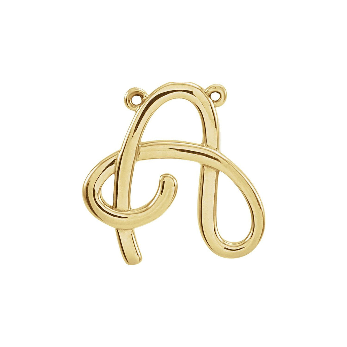 Script Initial Necklace Center
