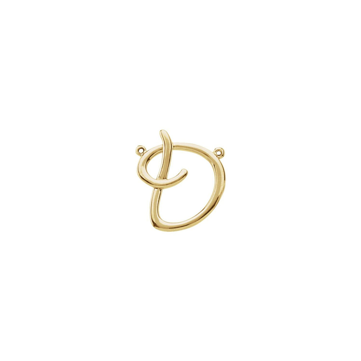 Script Initial Necklace Center