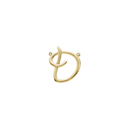 Script Initial Necklace Center
