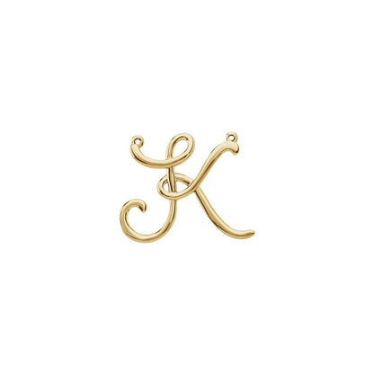 Script Initial Necklace Center