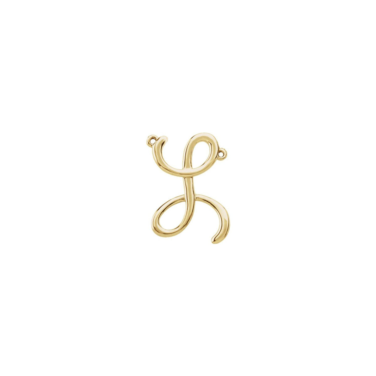 Script Initial Necklace Center