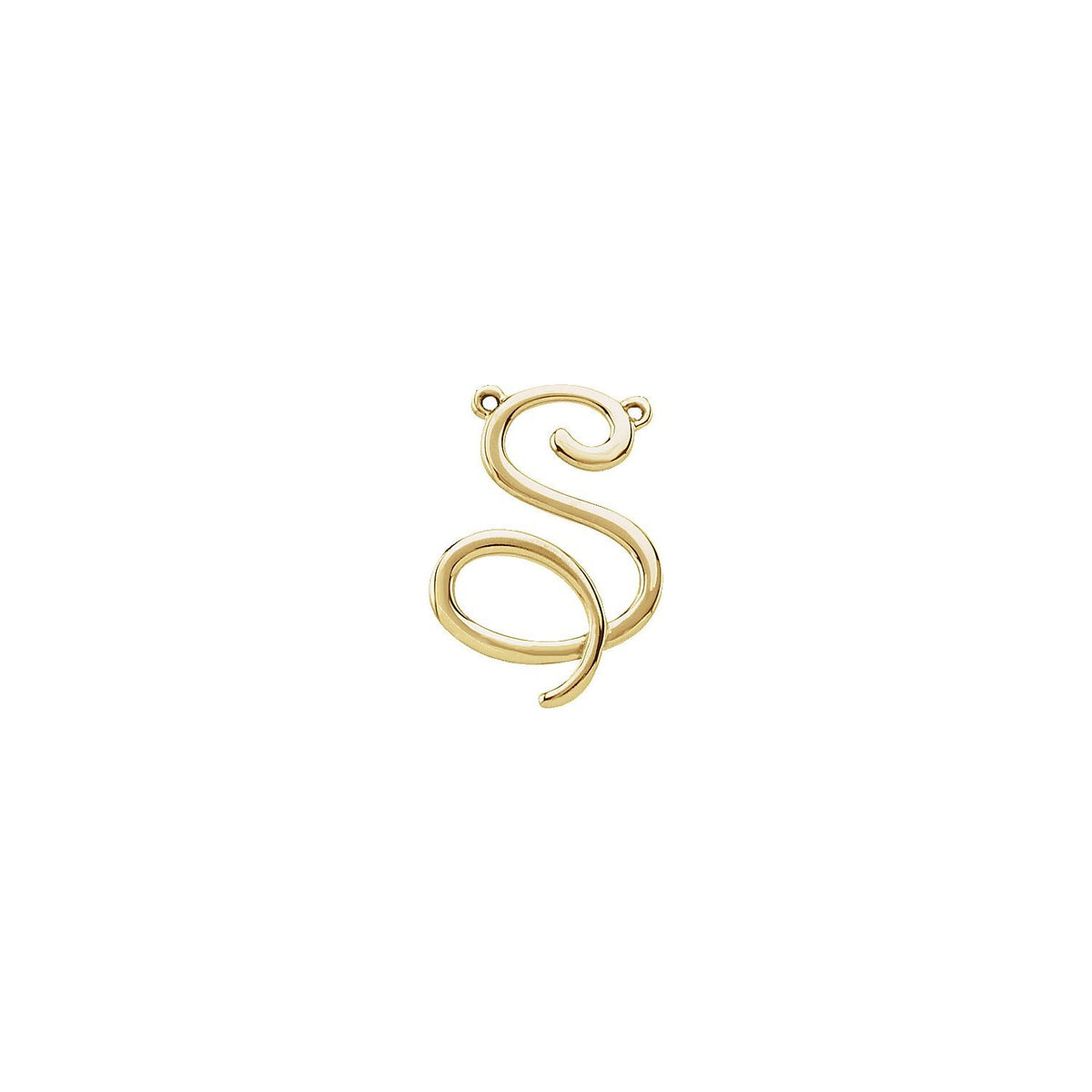 Script Initial Necklace Center
