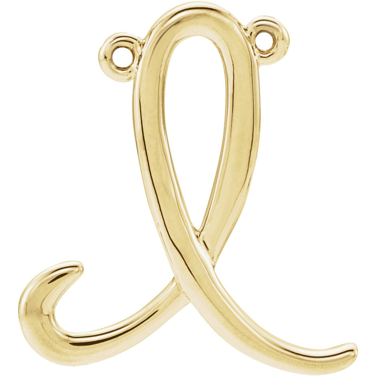 Script Initial Necklace Center