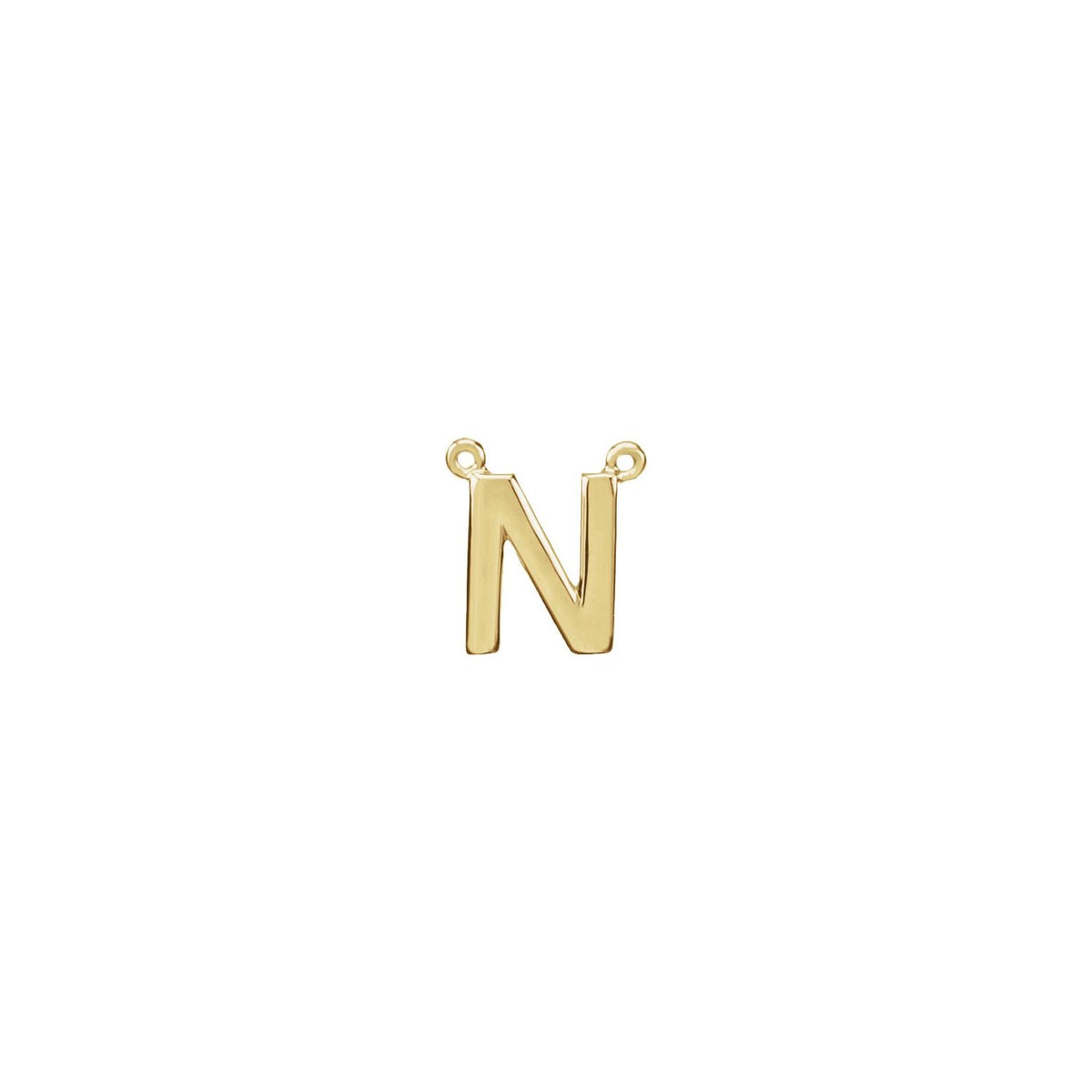 Block Initial Necklace Center