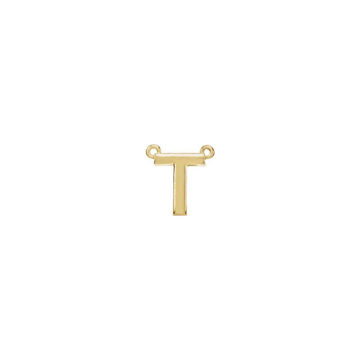 Block Initial Necklace Center
