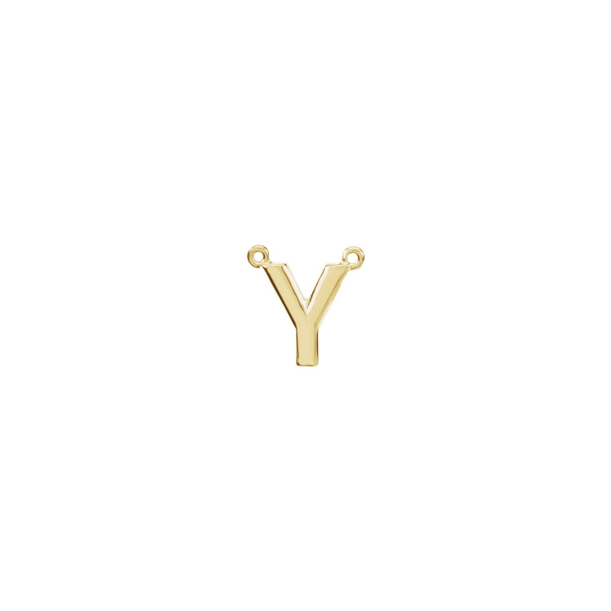 Block Initial Necklace Center