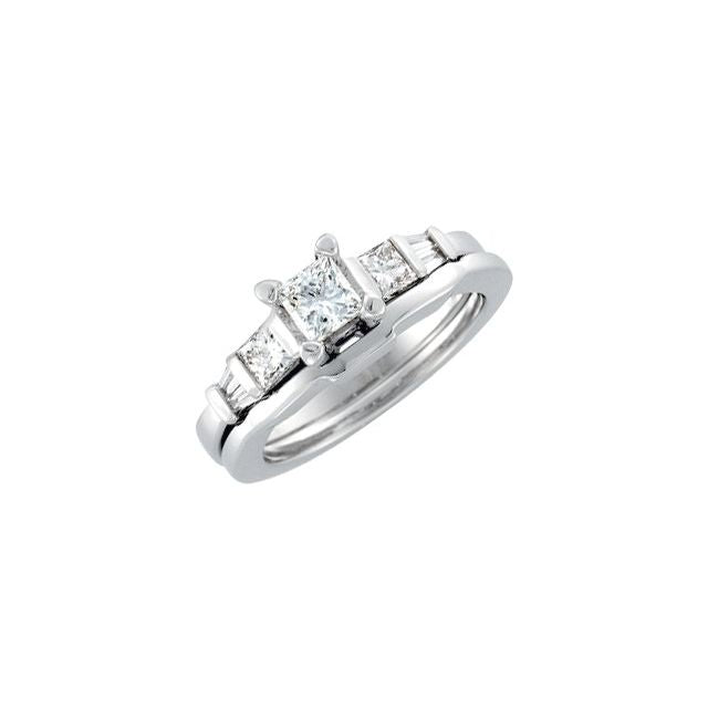 Band, 2.4 mm, Baguette Accented Engagement