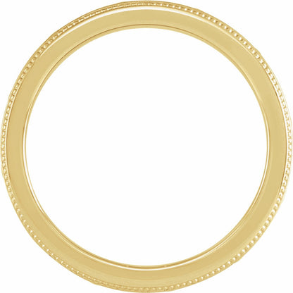 Milgrain Celtic-Inspired Flat Band