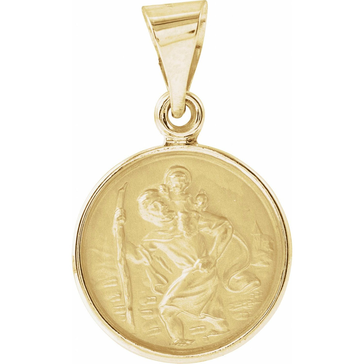 18K Yellow Gold St. Christopher Medal