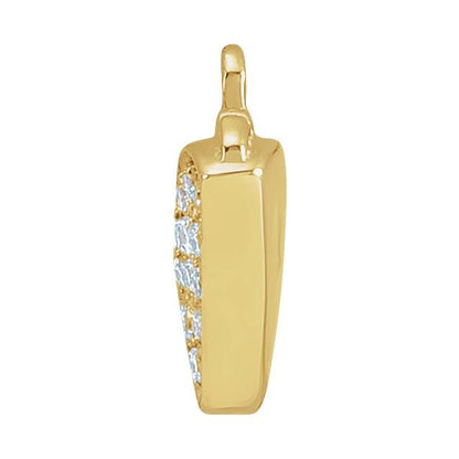 Petite Pavé® .05 CTW Natural Diamond Taco Dangle