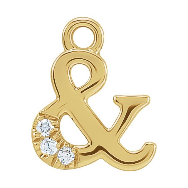 Petite Pavé® .01 CTW Natural Diamond Ampersand Dangle