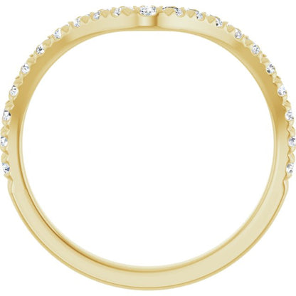 1/3 CTW Natural Diamond Contour French-Set Band