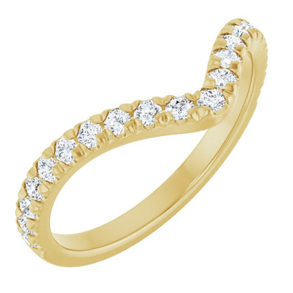 1/3 CTW Natural Diamond Contour French-Set Band