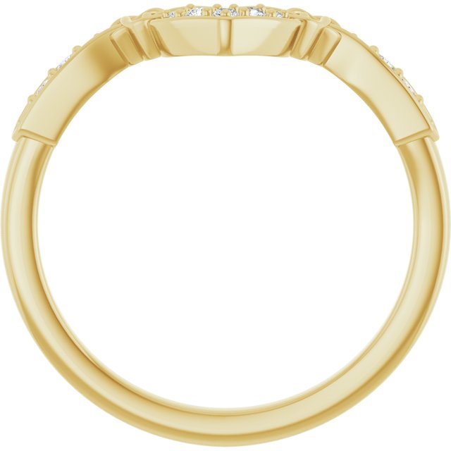 .08 CTW Natural Diamond Celtic-Inspired Contour Band