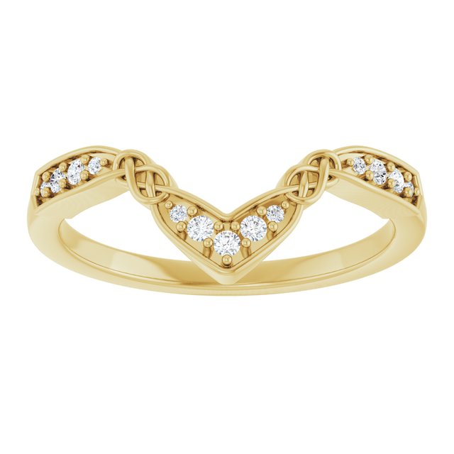 .08 CTW Natural Diamond Celtic-Inspired Contour Band