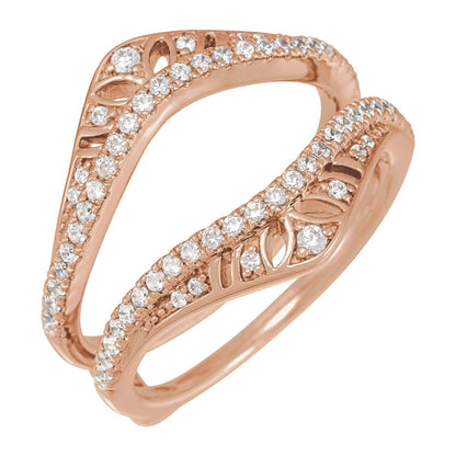 14K Rose Gold 1/3 CTW Natural Diamond Ring Guard