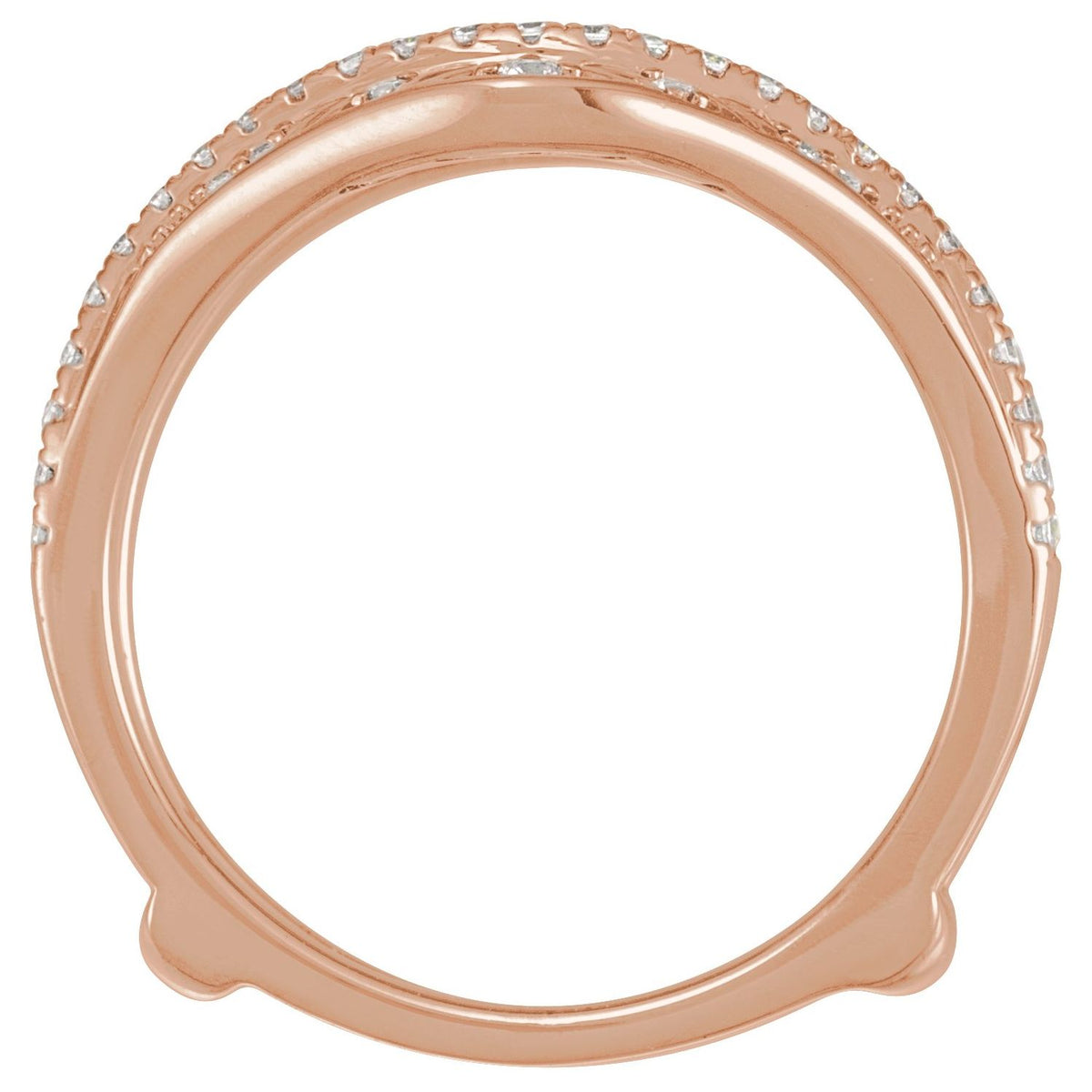 14K Rose Gold 1/3 CTW Natural Diamond Ring Guard