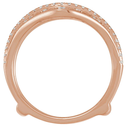 14K Rose Gold 1/3 CTW Natural Diamond Ring Guard
