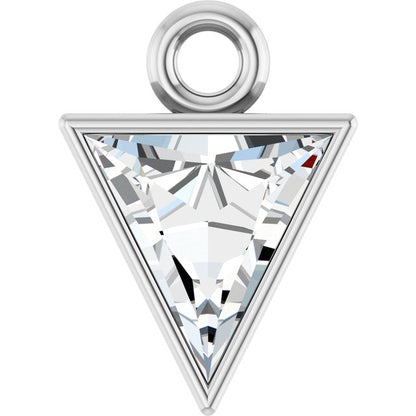 1/6 CT Natural Diamond Dangle, 5.8 mm x 6.82 mm