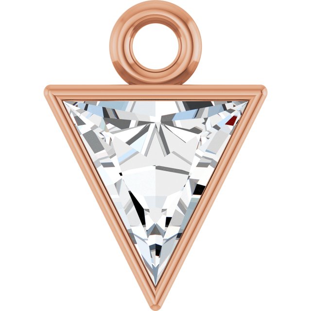 1/6 CT Natural Diamond Dangle, 5.8 mm x 6.82 mm