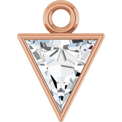 1/6 CT Natural Diamond Dangle, 5.8 mm x 6.82 mm