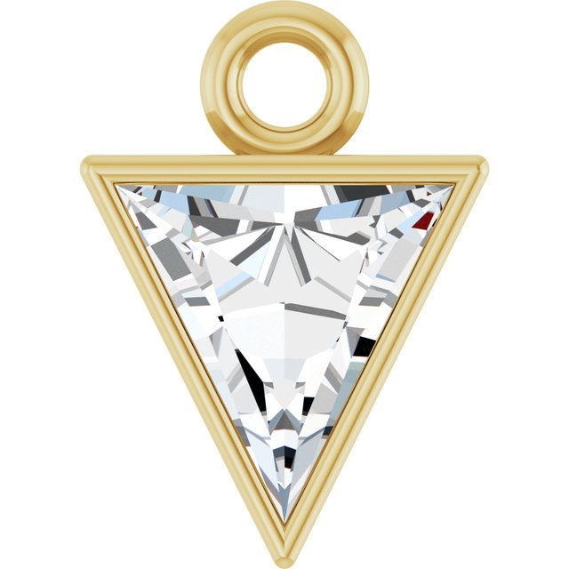 1/6 CT Natural Diamond Dangle, 5.8 mm x 6.82 mm