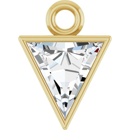 1/6 CT Natural Diamond Dangle, 5.8 mm x 6.82 mm